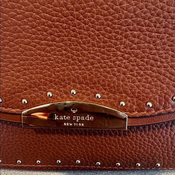 Kate Spade Studded Brown Crossbody Bag - Picture 2 of 5